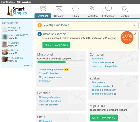 smartsingles dashboard