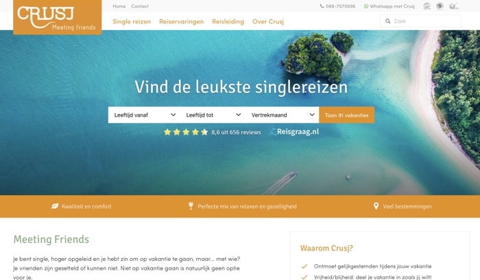 Crusj single reizen website