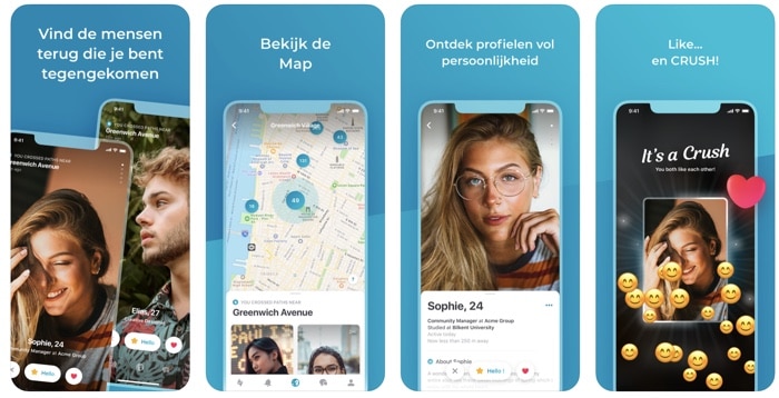 screenshots happn app